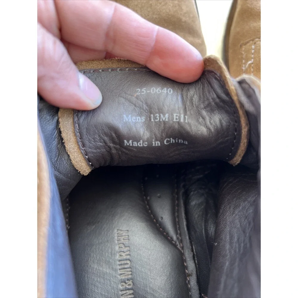Johnston Murphy Men's Brown Sheepskin Suede Leather Shoes 25-0640 13M E11